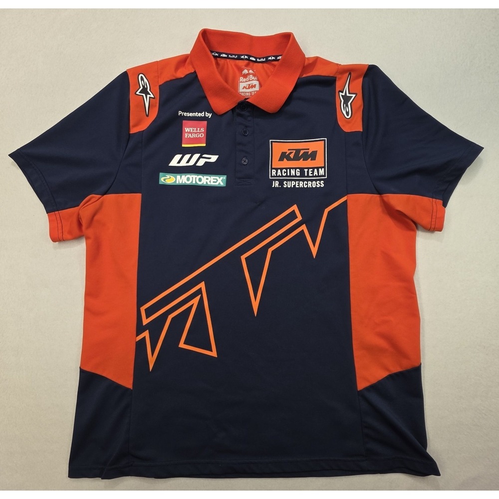 Official Red Bull KTM Factory Racing Team Super Cross Jr Pit Polo Mens XL